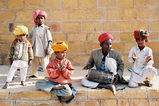 Boy Band, Sandstone Fort, Jaisalmer, Rajasthan, India Boy Band, Sandstone Fort, Jaisalmer, Rajasthan, India